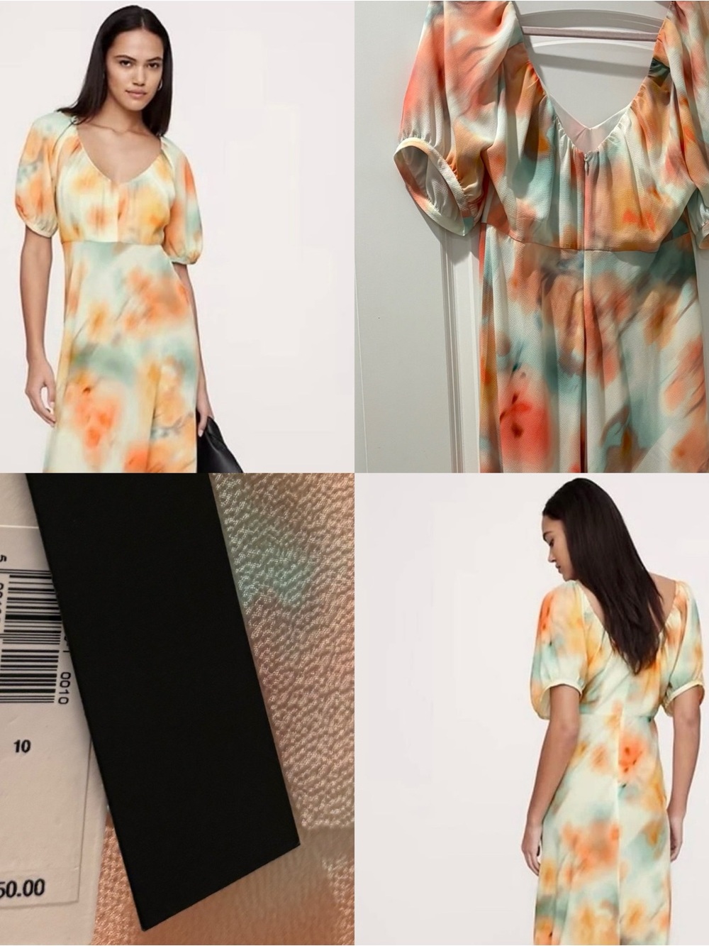 NWT Banana Republic Maxi Dress in Aqua & Orange